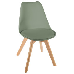 Chaise style scandinave Baya kaki Atmosphera