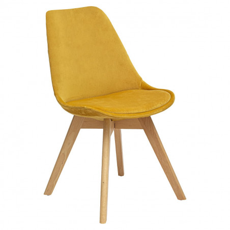 Chaise en velours style scandinave "Helsinki" Atmosphera