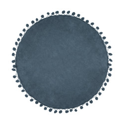 Coussin rond pompons...