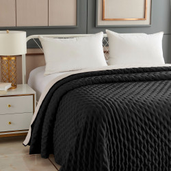 Couvre lit bicolore réversible 240 x 260 cm Atmosphera