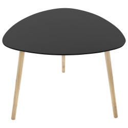 Lot de 3 tables gigognes Bois et Métal Noir "Miléo" Atmosphera