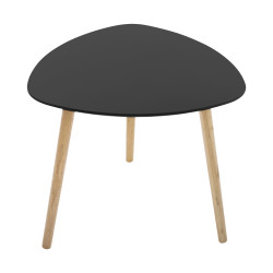 Lot de 3 tables gigognes Bois et Métal Noir "Miléo" Atmosphera