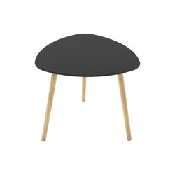 Lot de 3 tables gigognes Bois et Métal Noir "Miléo" Atmosphera