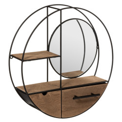 Étagère murale miroir en...