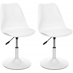 Lot de 2 chaises déco hauteur ajustable style scandinave "Aiko" Atmosphera