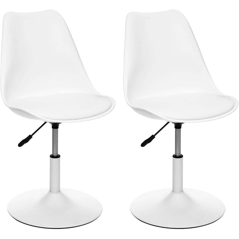 Lot de 2 chaises déco hauteur ajustable style scandinave "Aiko" Atmosphera