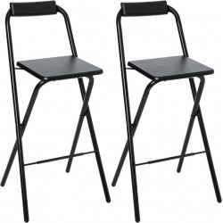Lot de 2 tabourets bar déco pliable "Louna" Atmosphera