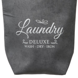 Panier à linge velours 35 litres "Trio" Atmosphéra