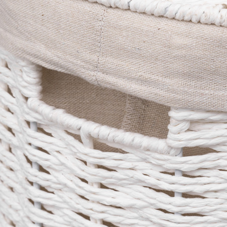 Panier à linge rond 40 litres "Costa" Atmosphéra