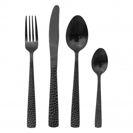 Ménagère 24 pièces "D'oro Noir" Secret de gourmet