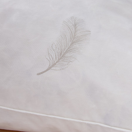 Lot de 2 oreillers 60 x 60 cm Gamme Naturelle "Prestige" plumes véritables Blanrêve