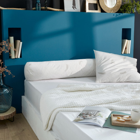 Polochon pour lit 140 Gamme Naturelle "Prestige" plumes véritables confort moelleux Blanrêve