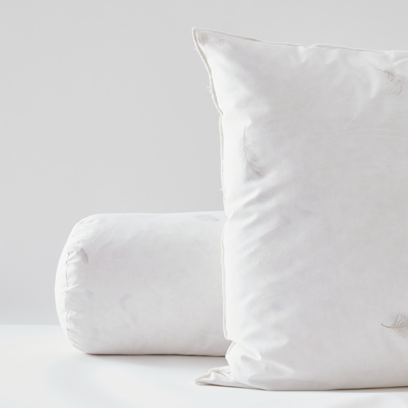 Polochon pour lit 90 + Oreiller 60 x 60 Gamme Naturelle "Prestige" plumes véritables confort moelleux Blanrêve