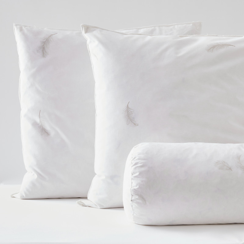 Polochon pour lit 160 + 2 Oreillers 60 x 60 Gamme Naturelle "Prestige" plumes véritables confort moelleux Blanrêve