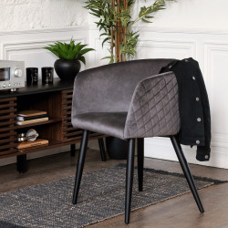 Fauteuil déco en velours "Marlo" Atmosphera
