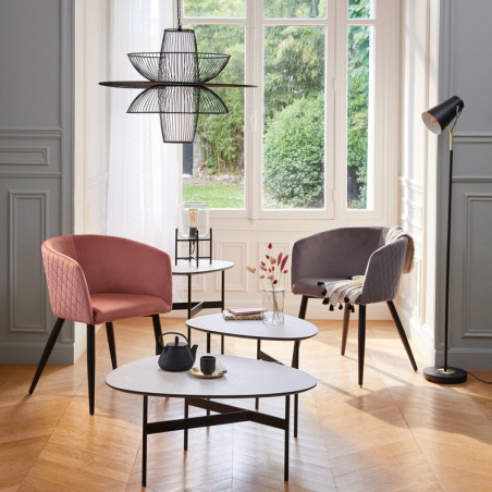 Fauteuil déco en velours "Marlo" Atmosphera