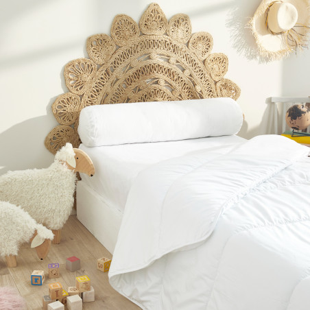 Polochon lit 90 x 190 cm Gamme Microfibre "Douceur" traité Anti Acarien Soft & care Blanrêve