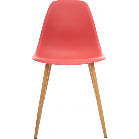 Lot de 2 chaises style scandinave Taho imitation chêne Atmosphera Blanc