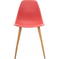 Lot de 2 chaises style scandinave Taho imitation chêne Atmosphera Blanc