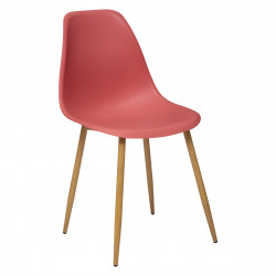 Lot de 2 chaises style scandinave "Ava" pieds métal imitation chêne Atmosphera