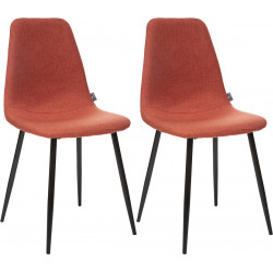 Lot de 2 chaises style Vintage pieds métal noir "Nathalia" Atmosphera