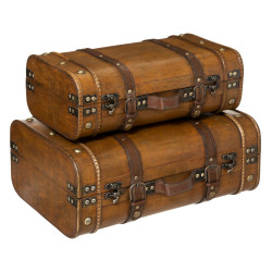 Lot de 2 cantines en bois...