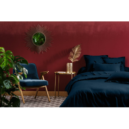 Parure de draps 4 pièces 100% "Satin de coton Peigné" / 80 fils /cm² pour lit 140 x 190 cm