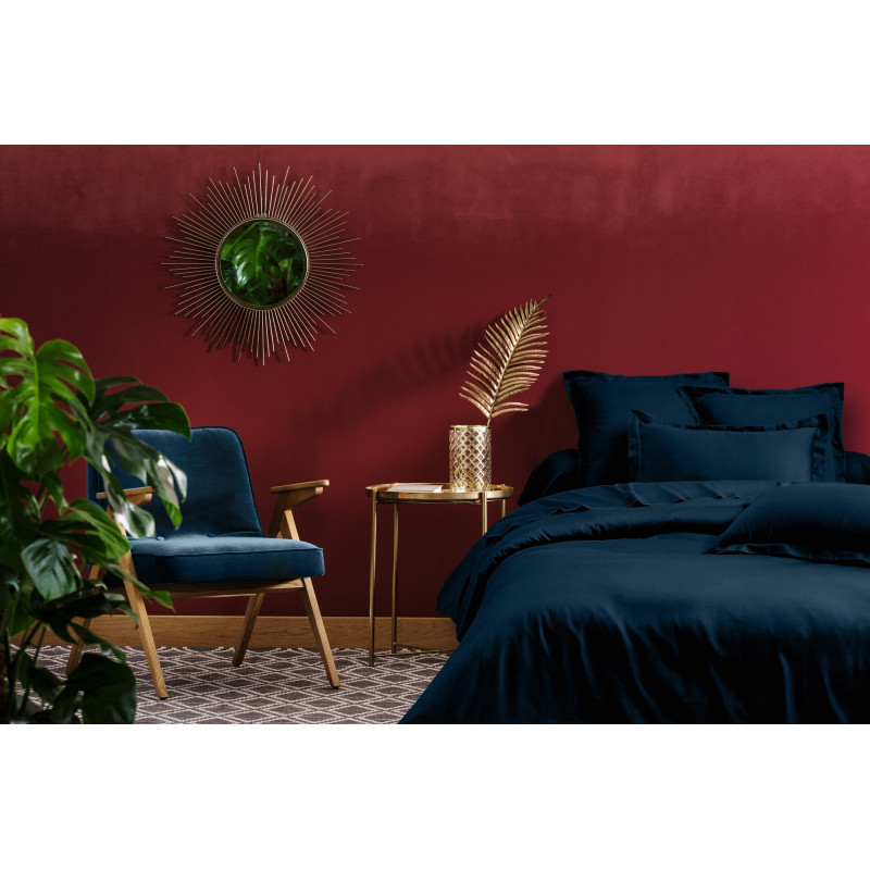Parure de draps 4 pièces 100% "Satin de coton Peigné" / 80 fils /cm² pour lit 160 x 200 cm