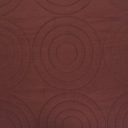 Couvre lit boutis 7 pièces bicolore "Piquage Circle" Choco / Naturel