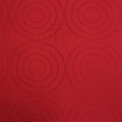 Couvre lit boutis 7 pièces uni "Piquage Circle" Rouge