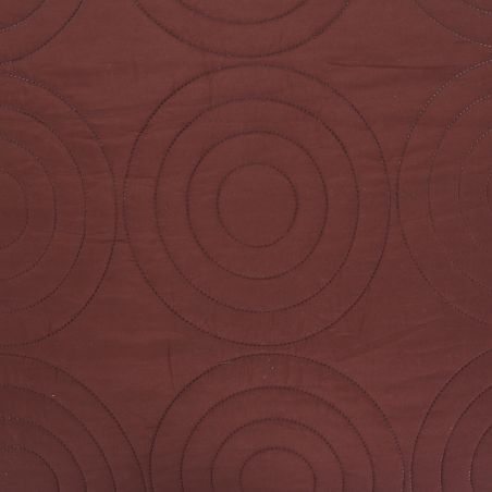 Couvre lit boutis 7 pièces uni "Piquage Circle" Choco