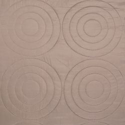 Couvre lit boutis 7 pièces uni "Piquage Circle" Taupe