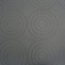 Couvre lit boutis 7 pièces uni "Piquage Circle" Acier