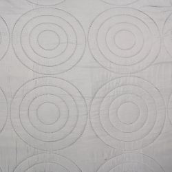 Couvre lit boutis 7 pièces uni "Piquage Circle" Silver