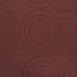 Couvre lit boutis 4 pièces bicolore "Piquage Circle" Choco / Naturel