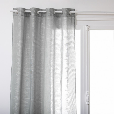 Voilage fines rayures "Liah" tamisant 140 x 240 cm Atmosphera