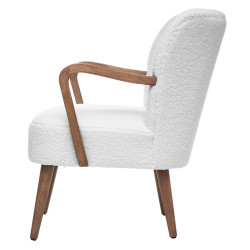 Fauteuil avec accoudoirs Style Rétro "Chiara" Bouclette Atmosphera