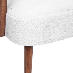 Fauteuil avec accoudoirs Style Rétro "Chiara" Bouclette Atmosphera