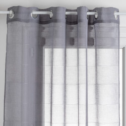 Voilage larges bandes horizontales "Alex" tamisant 140 x 240 cm Atmosphera