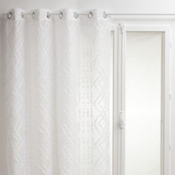 Voilage Jacquard "Sama" tamisant 140 x 240 cm Atmosphera