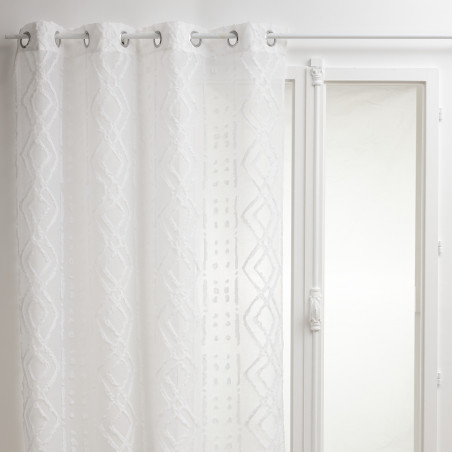Voilage Jacquard "Sama" tamisant 140 x 240 cm Atmosphera