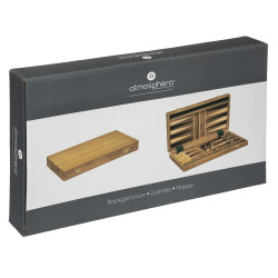 Jeu backgammon en bois 36 x 40,5 cm Atmosphera