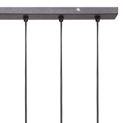 Suspension style loft new-yorkais "Hune" métal noir Atmosphera