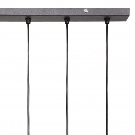 Suspension style loft new-yorkais "Hune" métal noir Atmosphera