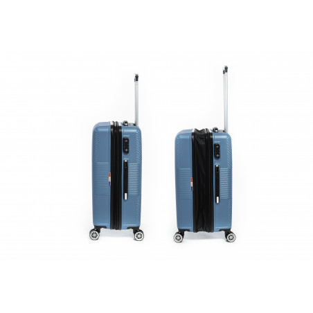 Lot de 4 Valises extensibles ABS rigides + 30% de volume - Lys Paris