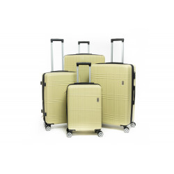Lot de 4 Valises extensibles ABS rigides XXL + 30% de volume - Lys Paris