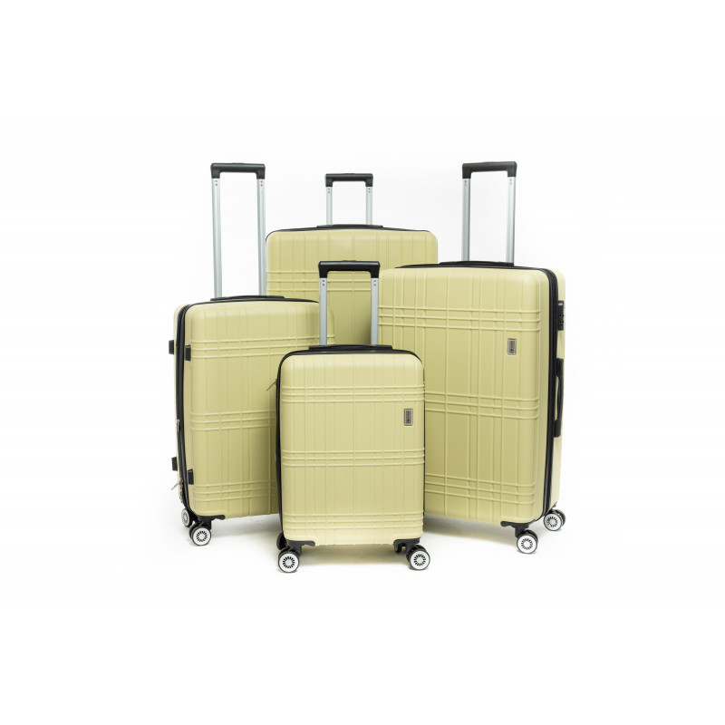 Lot de 4 Valises extensibles ABS rigides XXL + 30% de volume - Lys Paris