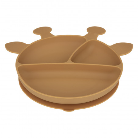 Ensemble 4 pièces repas silicone "Girafe" pour bébé Atmosphera