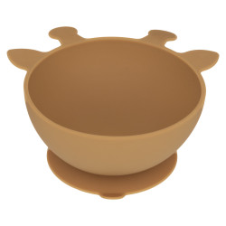 Ensemble 4 pièces repas silicone "Girafe" pour bébé Atmosphera