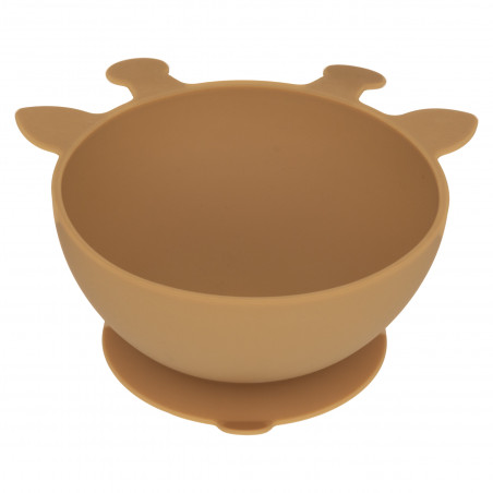 Ensemble 4 pièces repas silicone "Girafe" pour bébé Atmosphera
